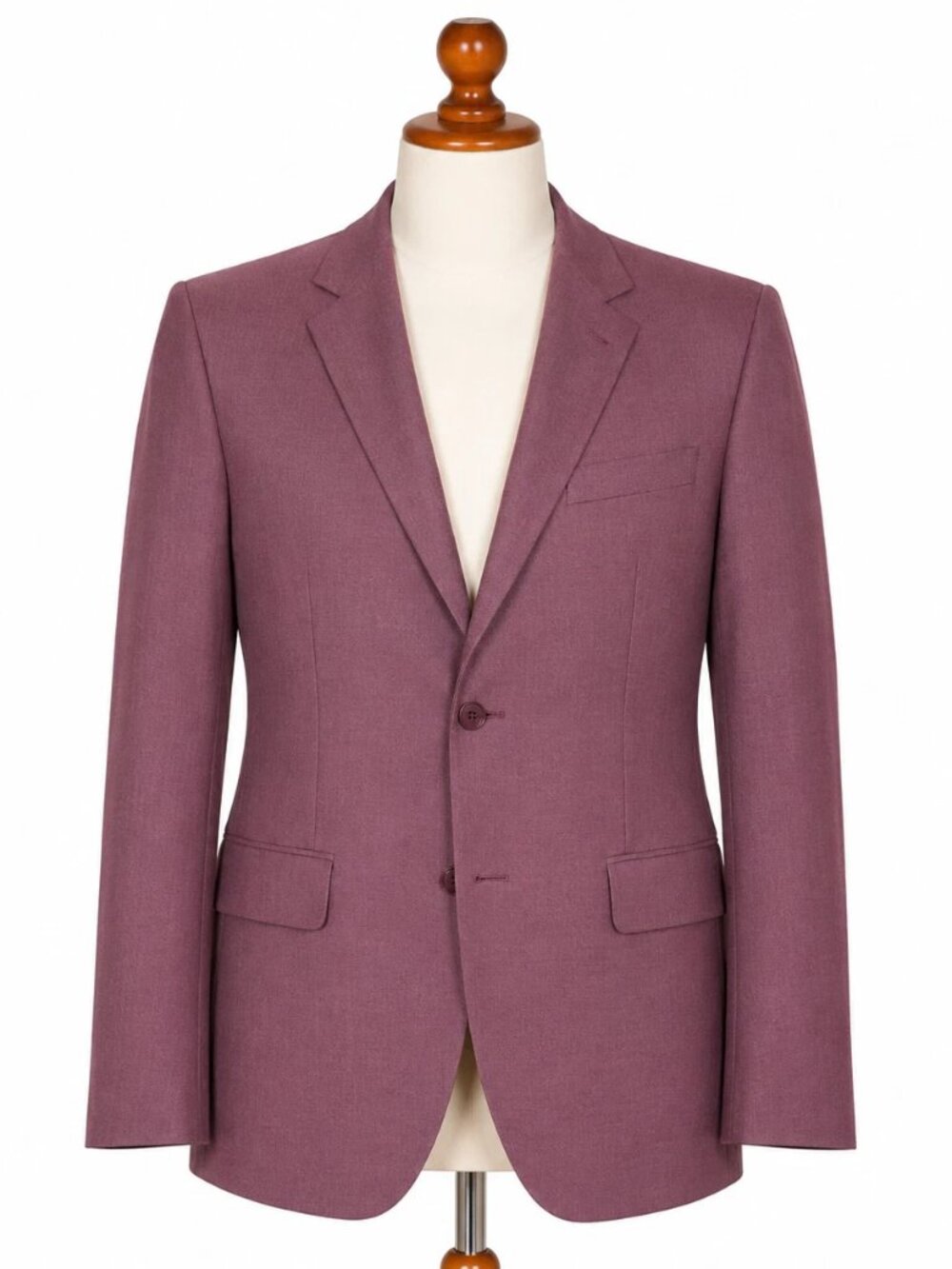 Vintage Palm Beach Blazer Mens 40L Burgundy Two Button Gold Buttons USA EUC
